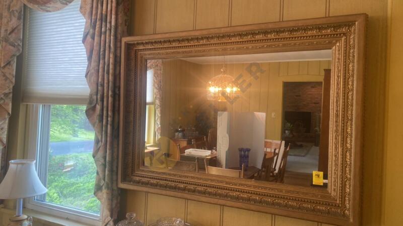 Ornate Wooden Framed Wall Mirror