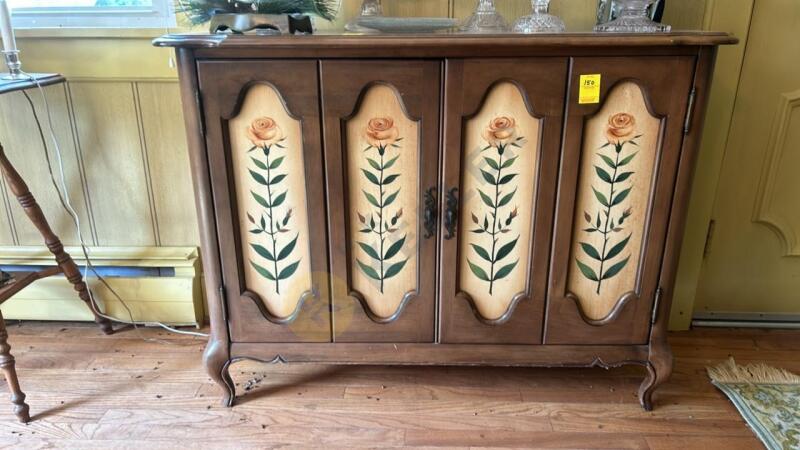 Hand-painted China Chest and Contents