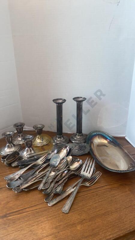 Sterling Silver Candlestick Holders, Napkin Holders, and More