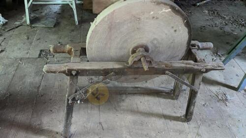 Primitive Grinding Wheel on Stand