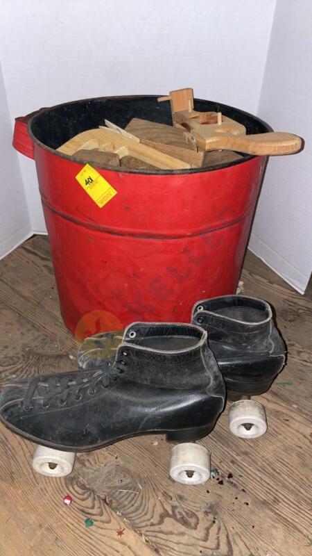 Vintage Blocks and Roller Skates