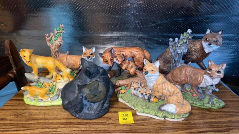 Collection of Ceramic Foxes