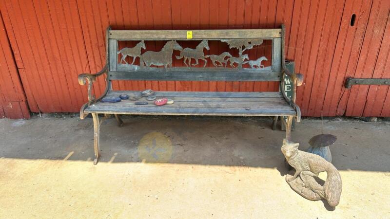 Horse Bench, Fox Statue, and More