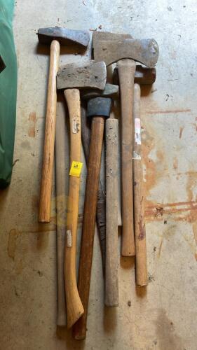 Various Axes and Sledge Hammers