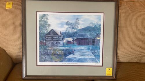 Limited Edition Signed J. Bond “The Brobst Grist Mill at The Pinnacle” Print