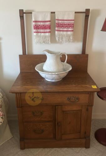 Antique Wooden Washstand and More