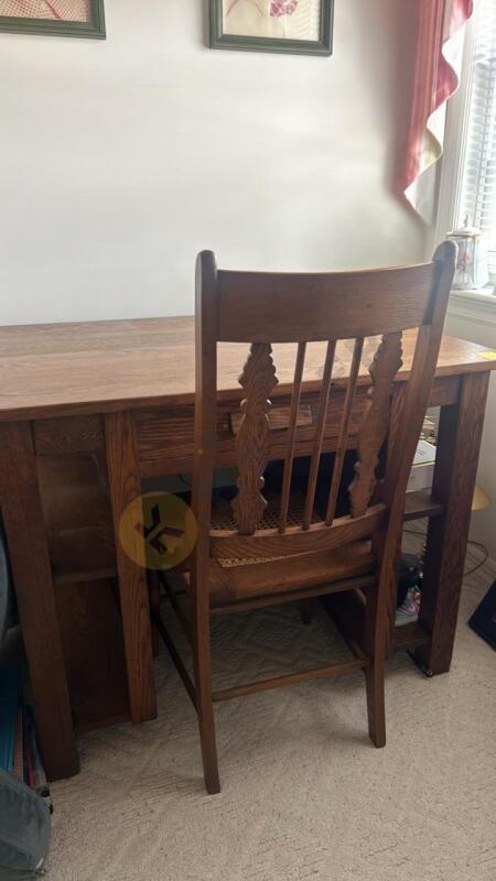 Wooden Desk and Chair