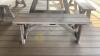 Wooden Picnic Table and Benches - 4