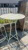 White Metal High Top Dining Set - 2