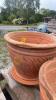 Set of 4 Decorative Clay Planters - 2