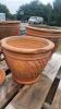 Set of 4 Decorative Clay Planters - 4