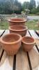 Set of 4 Decorative Clay Planters