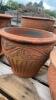 Set of 4 Decorative Clay Planters - 3