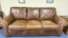 LeatherTrend 3 Person Brown Leather Sofa