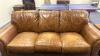 LeatherTrend Three Person Brown Leather Sofa