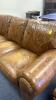 LeatherTrend Three Person Brown Leather Sofa - 5