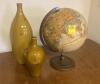 Globe and Ceramic Vases