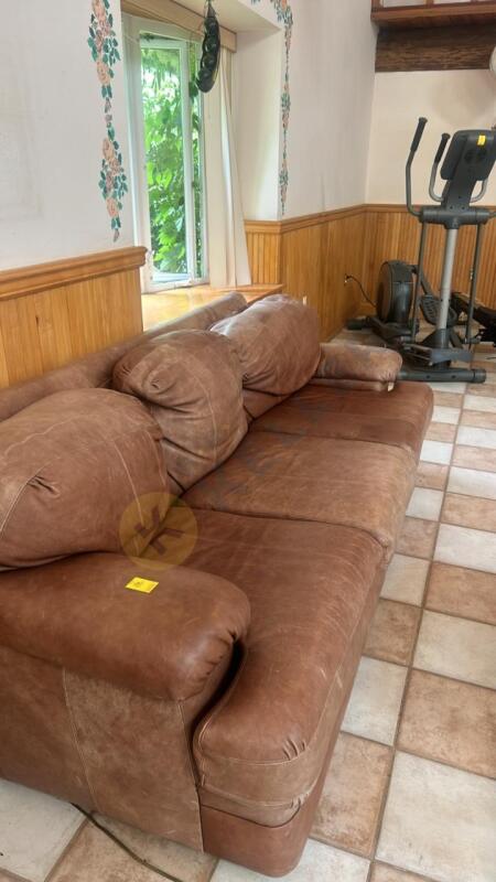 Brown Leather Sofa