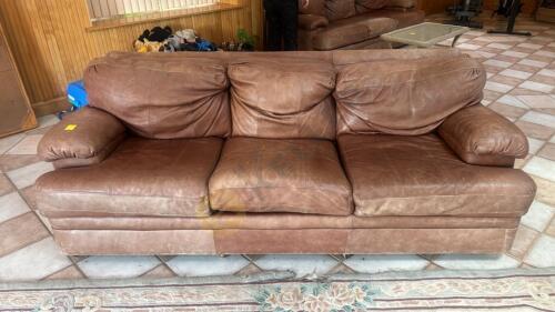 Brown Leather Sofa