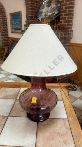 Interchangeable Lamp Kit on Large Purple Vase