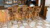 4 Wooden Upholstered Bar Stools