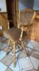 4 Wooden Upholstered Bar Stools - 2