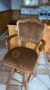 4 Wooden Upholstered Bar Stools - 3