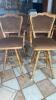 4 Wooden Upholstered Bar Stools - 8