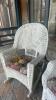 White Wicker Patio Set - 4