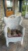 White Wicker Patio Set - 6