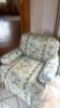 Two Matching Green Floral Arm Chairs - 4