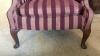 Burgundy Striped Arm Chair - 2