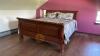 King Size Sleigh Bed, Mattress and Boxspring