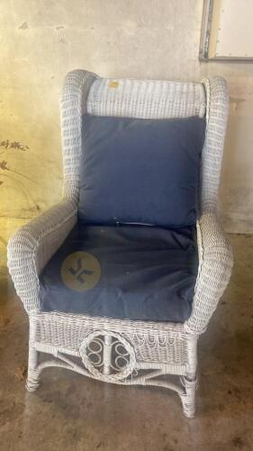 Wicker Chair with Cushions