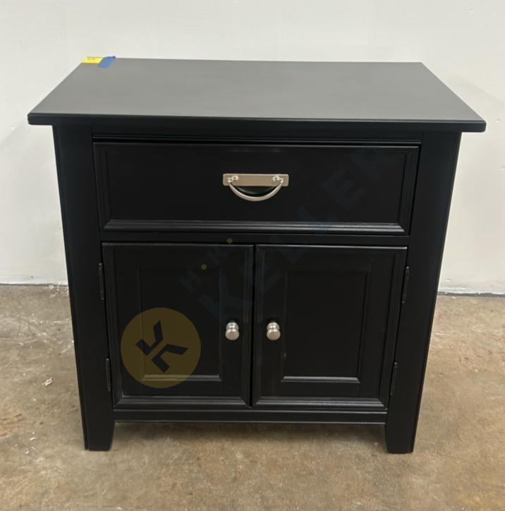 Klaussner Black Nightstand or Side Table