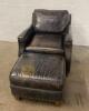 Leather Chair and Ottoman