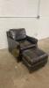 Leather Chair and Ottoman - 2