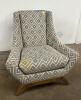 Blue Patterned Accent Chair