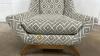 Blue Patterned Accent Chair - 3