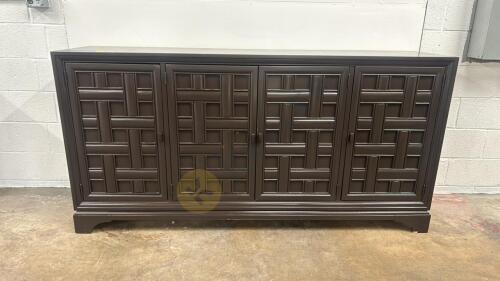 Black 4 Door Accent Credenza