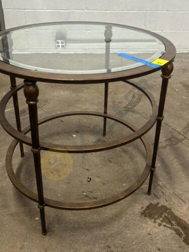 Glass Top Accent Table