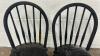 2 Black Wooden Child Size Chairs - 6