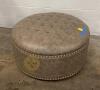 Faux Leather Ottoman