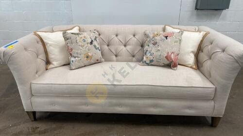 Tufted Gray Sofa