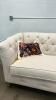 Tufted White Sofa - 2