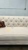 Tufted White Sofa - 3