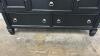 Black 7 Drawer and 2 Door Dresser with Mirror - 2