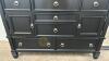 Black 7 Drawer and 2 Door Dresser with Mirror - 3