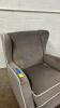 Gray Upholstered Rocking Chair - 3