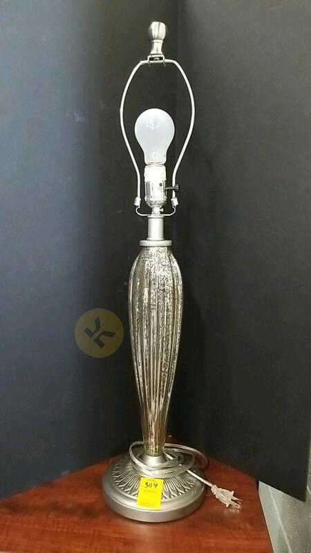 Tall Silver Colored Lamp